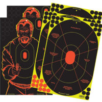 Birchwood Casey 34630 Shoot-N-C Reactive Target Combo Pack Self-Adhesive Paper Multi Color 12"x18" Oval Silhouette/Bad Guy 5 Pack