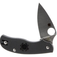 Spyderco C127PBK Urban Lightweight 2.61" Folding Drop Point Plain N690Co SS Blade Black FRN Handle Includes Pocket Clip