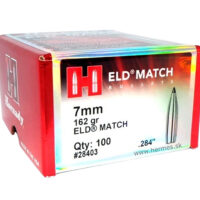 Hornady 28403 ELD Match 7mm .284 162 gr Extremely Low Drag Match 100 Per Box/ 15 Case