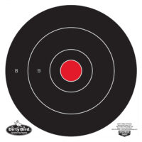 Birchwood Casey 35070 Dirty Bird 12" Bullseye Tagboard Hanging Universal Black/Red 100 Per Pkg