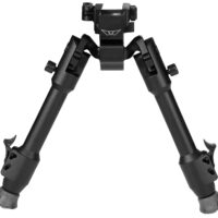Warne 7901M Skyline Precision Bipod made of Matte Black Aluminum with Picatinny Rail Attachment Type, Rapid Leg Deployment, 22 Degree Cant, 44 Degree Pan & 6.90-9.10" Vertical Adjustment