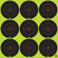 Pro-Shot 2BGREEN108 SplatterShot Self-Adhesive Paper Black/Green 2" Bullseye 12Pack/108Targets