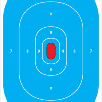 Pro-Shot SILHINTPBLUE SplatterShot Silhouette Hanging Tagboard 12" x 18" Hi-Vis Blue Impact Enhancement White 8 Per Pkg