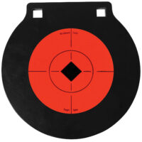 Birchwood Casey 47608 World of Targets Double Hole 6" Black/Orange AR500 Steel Circle w/Crosshair & Diamond Hanging