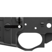 Spikes STLS033 Water Boarding Instructor Stripped Lower Receiver Multi-Caliber 7075-T6 Aluminum Black Anodized for AR-15