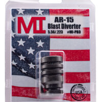 Midwest Industries MIPBD Blast Diverter Black Phosphate Steel with 1/2"-28 tpi Threads, 1.75" OAL & 1.09" Diameter for 223 Rem, 5.56x45mm NATO AR-Platform