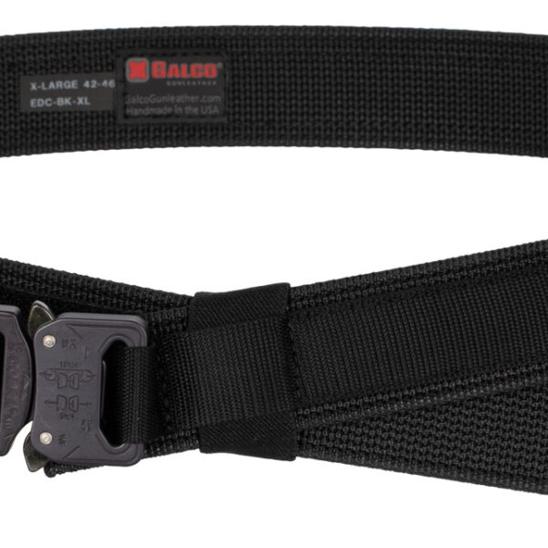 Galco EDCBKXL Everyday Carry  Black Nylon 42"-46" 1.50" Wide Buckle Closure