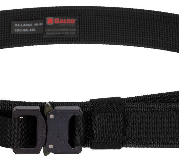 Galco EDCBKXXL Everyday Carry  Black Nylon 46"-50" 1.50" Wide Buckle Closure