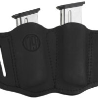 1791 Gunleather MAG21SBLA MAG2.1 Double Mag Holster Stealth Black Leather Belt Slide Belts 1.50" Wide Compatible w/ Single Stack Ambidextrous
