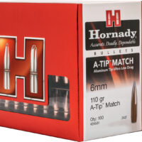 Hornady 24531 A-Tip Match 6mm .243 110 gr A Tip Match 100 Per Box/ 10 Case