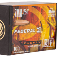Federal FB284F3 Fusion Component 7mm .284 160 gr Fusion Soft Point 100 Per Box/ 4 Case