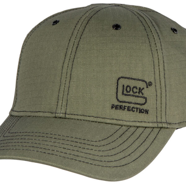 Glock AS10079 1986 Ripstop  Olive Hat w/Glock Perfection Logo Adjustable Velcro Back