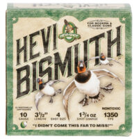 HEVI-Shot HS15504 HEVI-Bismuth 10Gauge 3.50" 1 3/4oz Bismuth 4Shot 25 Per Box/10 Case