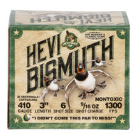 HEVI-Shot HS19006 HEVI-Bismuth 410Gauge 3" 9/16oz Bismuth 6Shot 25 Per Box/10 Case