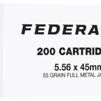 FEDERAL 5.56 NATO 55GR FMJ 200RD/BX 5BX/CS