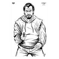 Birchwood Casey 37019 EZE-Scorer Silhouette Paper Hanging 23" x 35" Black/White 5 Pack