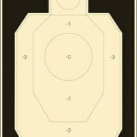 Action Target IDPAP100 Competition Official IDPA Silhouette Tagboard Hanging 23" x 35" Black/White 100 Per Box