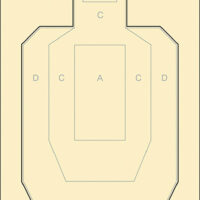 Action Target IPSCP100 Military IPSC/USPSA IPSC Paper Hanging 23" x 35" Black/White 100 Per Box