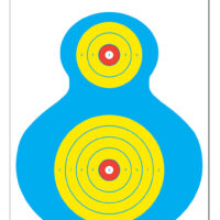 Action Target PRWB1100 High Visibility Silhouette Paper 19" x 25" Blue/Yellow 100 Per Box