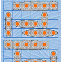 Action Target GSOCEAN100 Entertainment Ships Paper Hanging 23" x 35" Blue/Red 100 Per Box