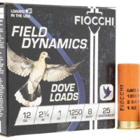Fiocchi 12GT8 Field Dynamics Dove & Quail 12Gauge 2.75" 1oz 8Shot 25 Per Box/10 Case