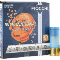 Fiocchi 12IN249 Exacta Target International Trap & Skeet 12Gauge 2.75" 24gram 9Shot 25 Per Box/10 Case