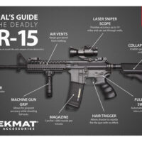 TekMat TEKR17AR15MEDIA Liberal's Guide To The AR-15 Cleaning Mat Multi-Color Rubber 11"x17" AR-15 Diagram