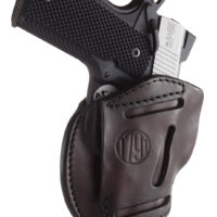 1791 Gunleather 3WH1SBRA 3-Way IWB/OWB Size 01 Signature Brown Leather Belt Loop Fits 1911 3-4" Ambidextrous Hand
