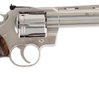 Colt Mfg PYTHONSP6WTS Python 38 Special/357 Mag 6 Shot 6" Stainless Vent Recessed Target/Vent Rib Barrel, Cylinder & Frame, Walnut w/Colt Medallion Grip