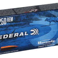 Federal V22250VM2 Varmint & Predator 22-250Rem 55gr Hornady V-Max 20 Per Box/10 Case