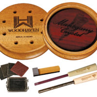 Woodhaven WH355 Mahogany Crystal Friction Call Attracts Turkeys Natural Glass/Wood