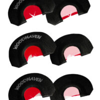 Woodhaven WH301 Red Ninja Power V Diaphragm Call Triple Reed Attracts Turkeys Black 3 Per Pkg