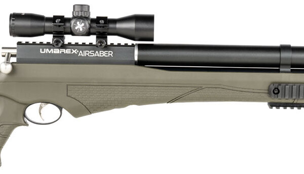Umarex 2252660 Air Saber Combo PCP Umarex Straight Flight Technology Arrows 1 Shot, Black Barrel, Black Receiver, Green Fixed Thumbhole Stock, Scope Axeon Optics 4x32mm