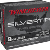 Winchester Ammo W9MMST2 Silvertip 9mmLuger 147gr Silvertip Jacket Hollow Point 20 Per Box/10 Case