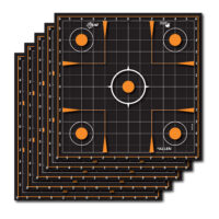 EZ-Aim 15314 Splash Reactive Self-Adhesive Paper Black/Orange 12" Sight-In Grid 5 Pack