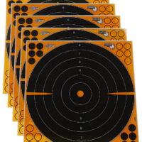 EZ-Aim 15227 Splash Reactive Self-Adhesive Paper Black/Orange 16" Bullseye 5 Pack