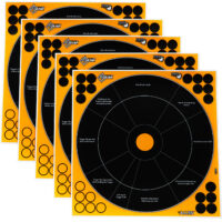 EZ-Aim 15248 Splash Reactive Self-Adhesive Paper Black/Orange 12" Bullseye 5 Pack