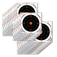 EZ-Aim 15246 Bullseye Hanging 8" x 8" Black/Orange/ White 26 Per Pack