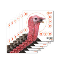 EZ-Aim 15322 Four Color Turkey Hanging Paper Target, For Use With Shotguns, 12" x 12" Multi-Color 6 Pack