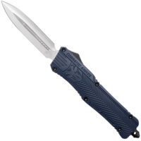 CobraTec Knives LNYCTK1DAGNS CTK-1 Large 3.75" OTF Dagger Plain D2 Steel Blade/NYPD Blue Aluminum Handle Features Glass Breaker Includes Pocket Clip