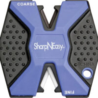 AccuSharp 334CD SharpNEasy 2-Step Sharpener Hand Held Fine/Coarse Ceramic Stone Sharpener Plastic Handle Black/Blue 24