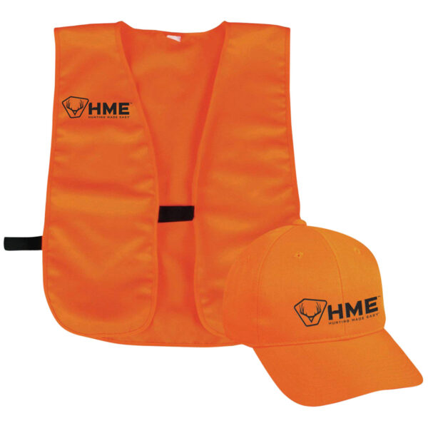 HME HMESFVHOR Safety  Vest/Cap OSFA Orange Polyester
