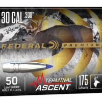 Federal PB308TA1 Premium Terminal Ascent Component 30Cal 175gr 50 Per Box/4 Case