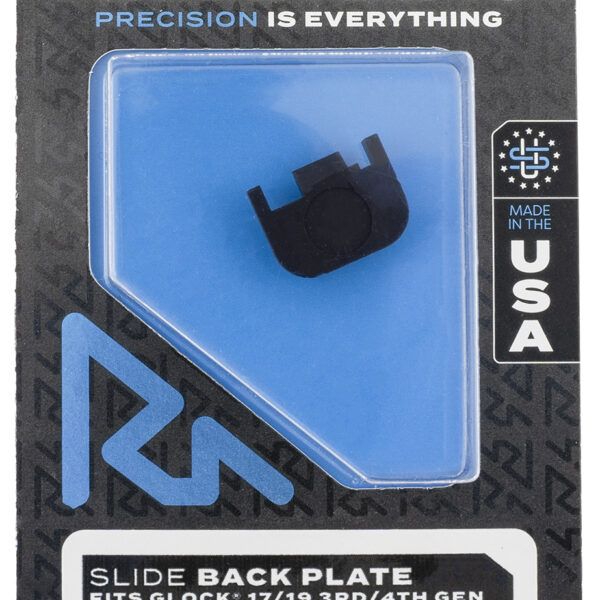 Rival Arms RA43G001A Slide Back Cover Plate  Double Stack Black Anodized Aluminum for Glock 17/19 Gen3-4