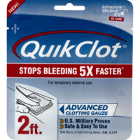 Adventure Medical Kits 50200025 QuikClot Stop Bleeding White Clotting Gauze