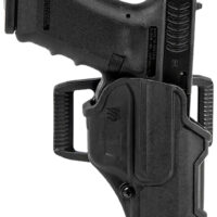 Blackhawk 410200BKR T-Series L2C Light Bearing OWB Black Polymer Belt Clip Compatible w/Glock 17/19/22/23/31/32/45/47 Right Hand