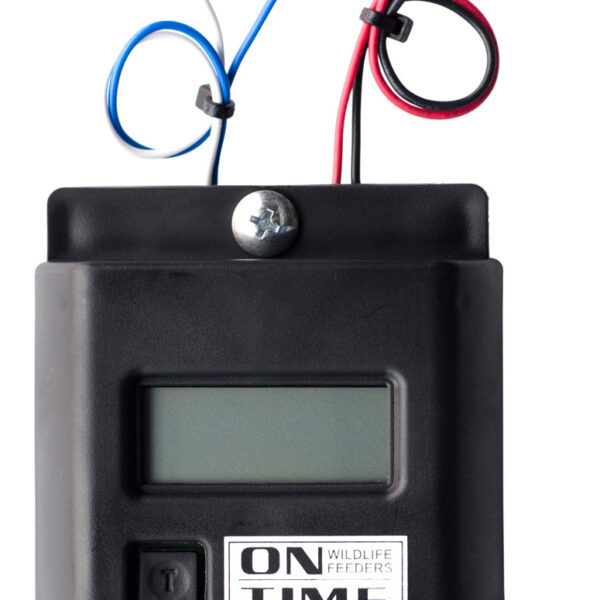 On Time 00503 Digital Timer Replacement LCD Display, Adjustable Motor, Operates on 6 or 12 Volt Batteries, Features 6 Feedings with 1-30 Second Run Time, Compatible with Most Brand Feeders