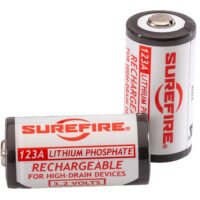 SureFire SFLFP123 123A Batteries White/Black 3.2 Volts 450 mAh (2) Single Pack Rechargeable