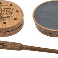 Foxpro HPSLATE Honey Pot Friction Call Attracts Turkeys, Natural Honey Locust Wood/Slate