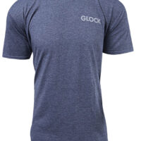 Glock AA75156 Pistol Flag Heather Navy Cotton/Polyester Short Sleeve Medium Semi-Fitted